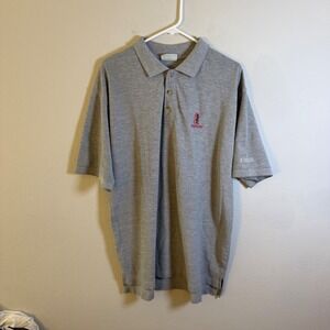 Vintage Stanford University Discus Athletic Polo Shirt XXL Gray Cotton Mens